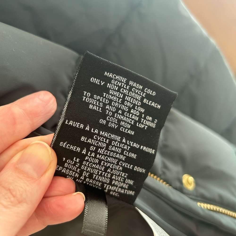 TALL Cole Haan Signature Long Down Hooded Puffer Heavy Duty Winter Coat LIKE NEW - Picture 11 of 12